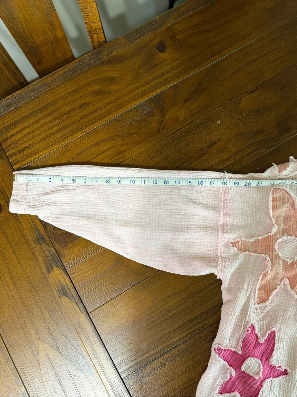 Oli & Hali Light Pink Patchwork Star Button-Up Top - Picture 6 of 7